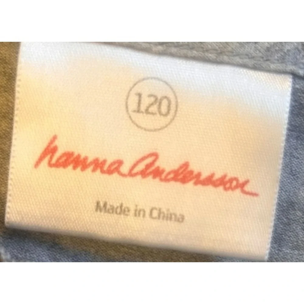 Hanna Andersson Kids Tee Size 120 Euro 6 US Gray Cotton‎ Long Sleeve  Casual